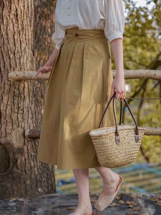 JESSY ballon skirt_khaki