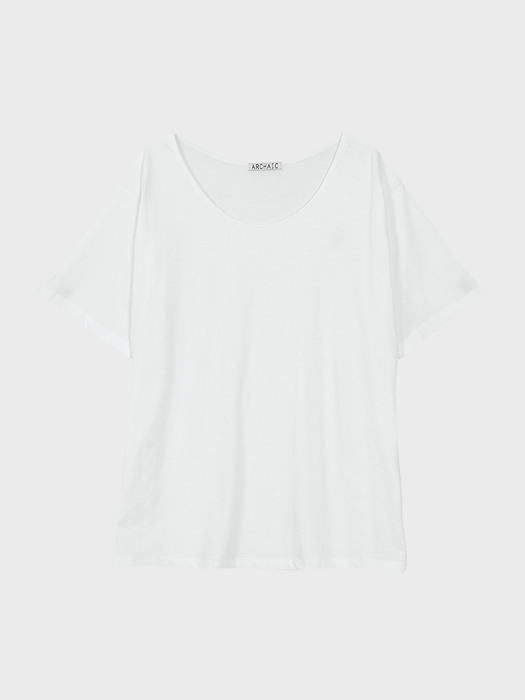 soft u-neck t-shirt_white