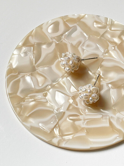 [Silver925]Riz Flower Pearl Earrings 담수진주 실버 귀걸이