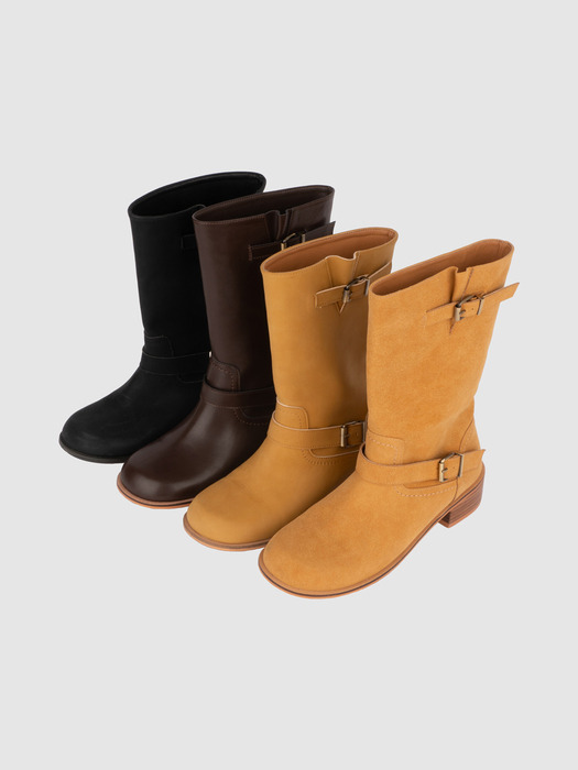 [단독]Buckle Middle Boots (3colors)