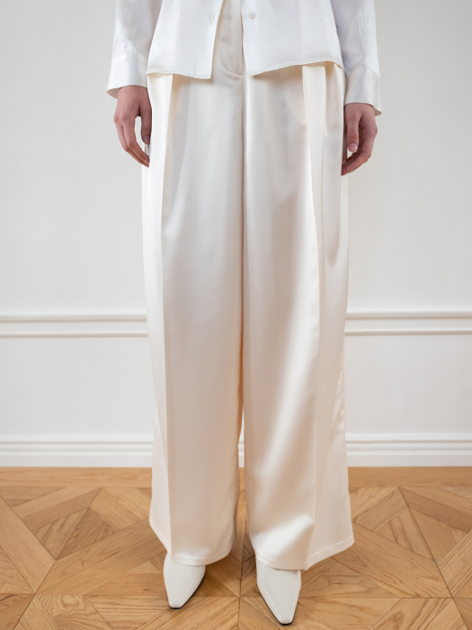 WIDE SATIN SLACKS_TT2W402IV