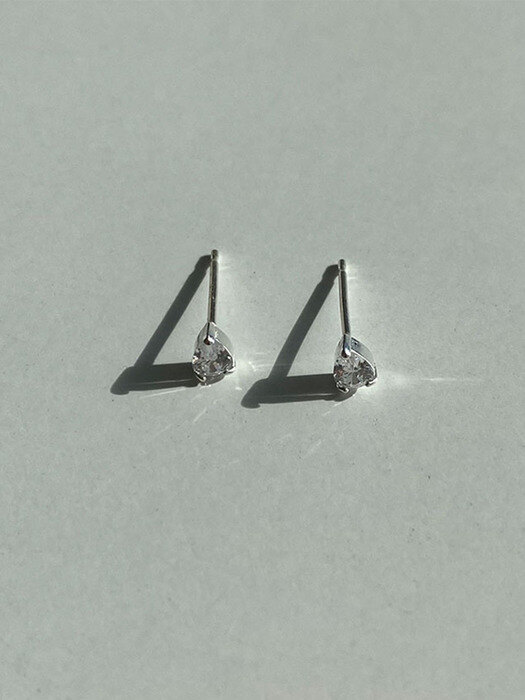 [925 silver] Deux.silver.153 / goutte dew earring