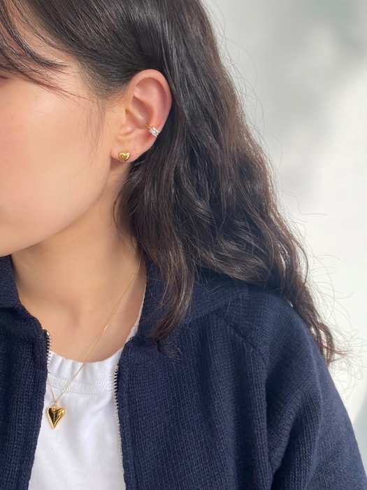 [SILVER925] Mini heart earrings