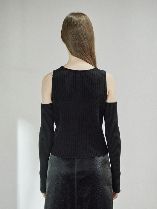 WARMER KNIT TOP (black)