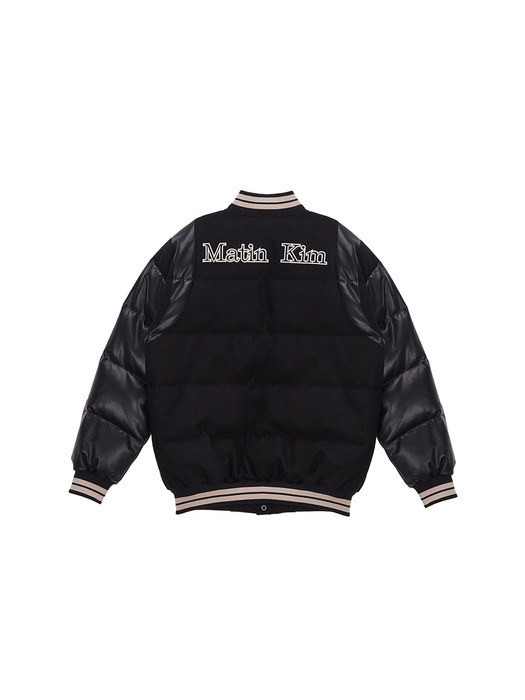 VARSITY DOWN JACKET IN BLACK