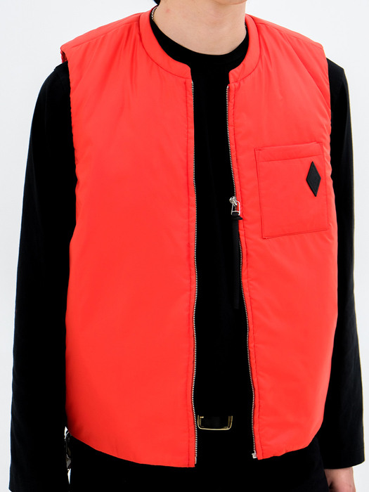 Duck thindown vest in red for men