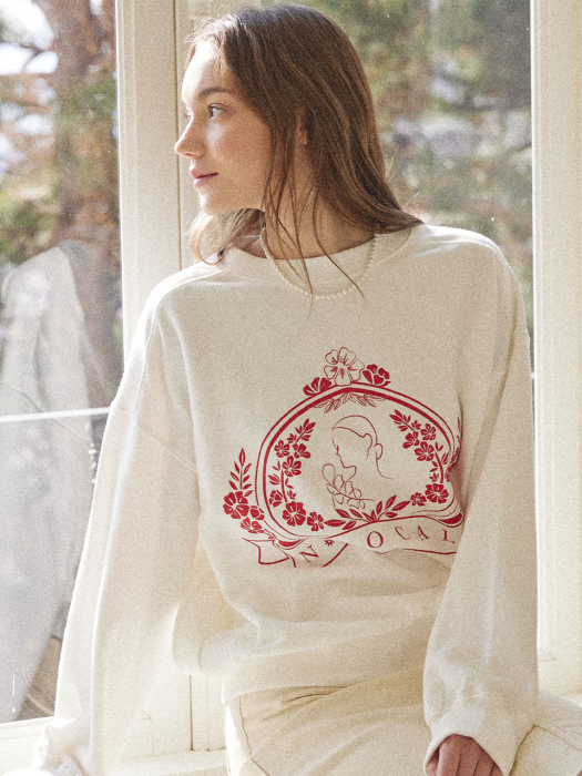 Silhouette Wreath Sweatshirt - Off White