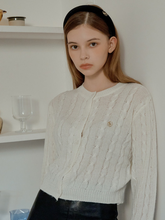 ANC GOLD CABLE CARDIGAN_IVORY