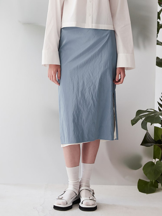 Lining Point Midi Skirt  Sky Blue (KE3227M02Q)