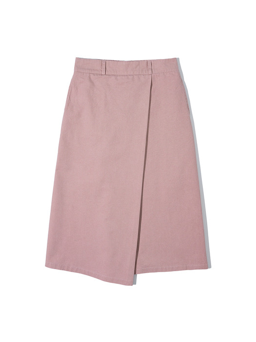 P3142 Pigment wrap skirt_Taffy pink