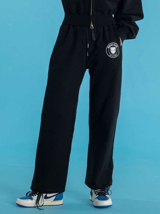 winner circle wide string sweatpants black