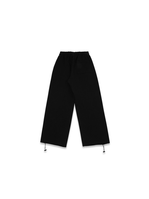 winner circle wide string sweatpants black