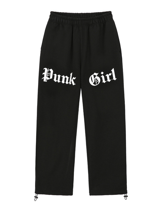 1 0 punk girl jogger pants - BLACK