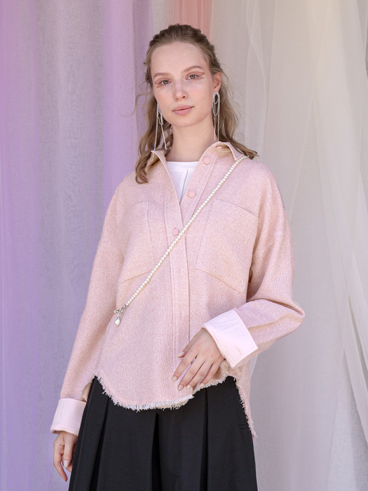 TWEED SHIRTS OUTER-PINK