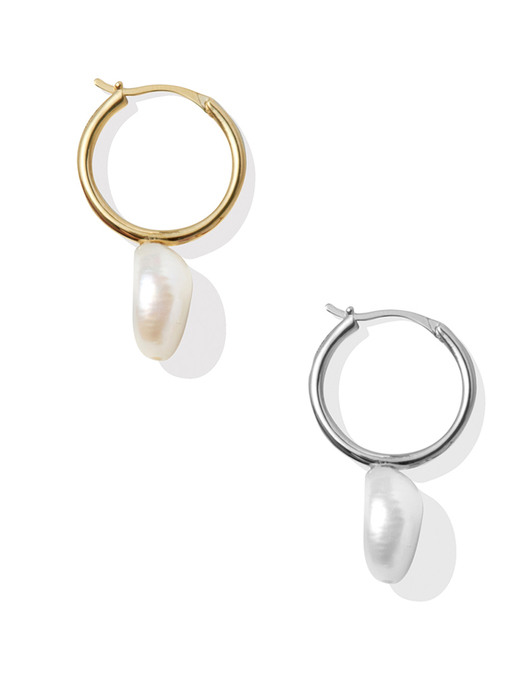 Fresh pearl one touch earring