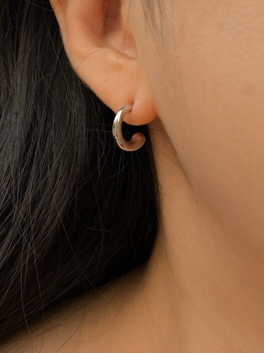 open silver earrings