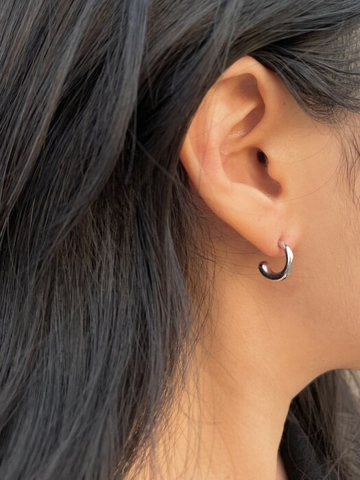 open silver earrings