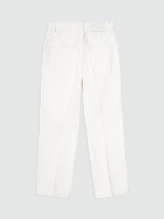 [린넨라이크데님]Linen Like Cropped Tapered Jeans DCPT004Ivory