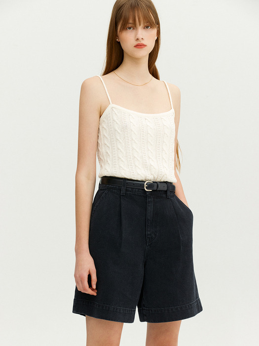 ETNA Sleeveless cable knit top (White)