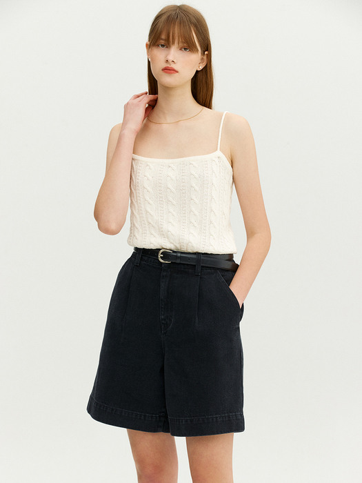 ETNA Sleeveless cable knit top (White)