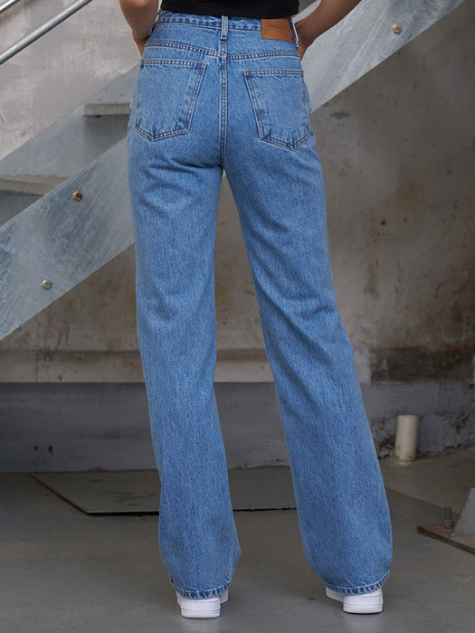 NO.12 High Waisted Straight Denim Pants