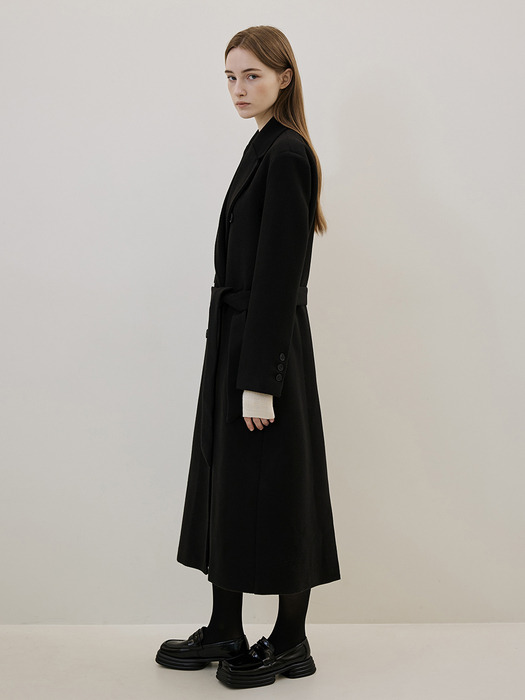 Wool Maxi Coat [Black]
