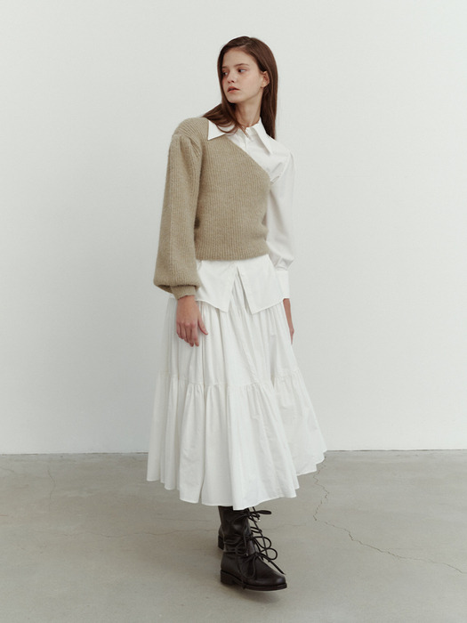 ONE-SHOULDER WOOL KNIT_TT3W305KB