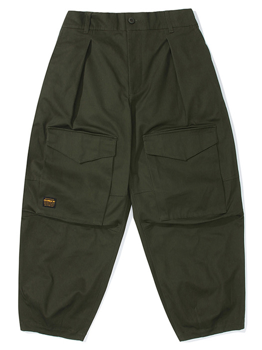 M-LABEL FRONT POCKET BALLOON-FIT PANTS 다크카키