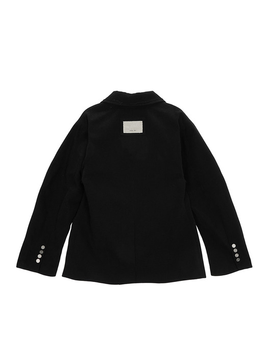 STITCH COTTON JACKET IN BLACK