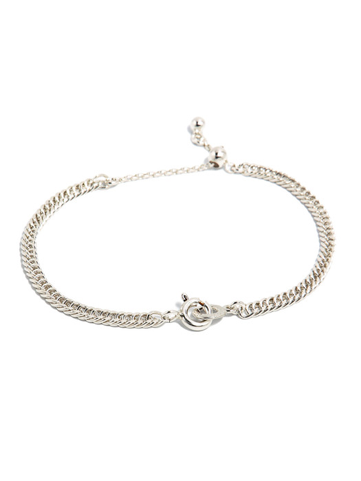 Twister Chain Silver Bracelet Ib292 [Silver]