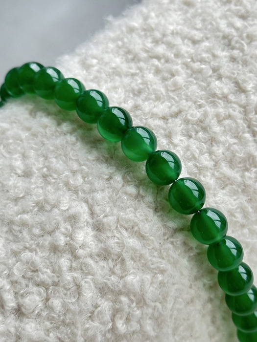 green onyx ball necklace