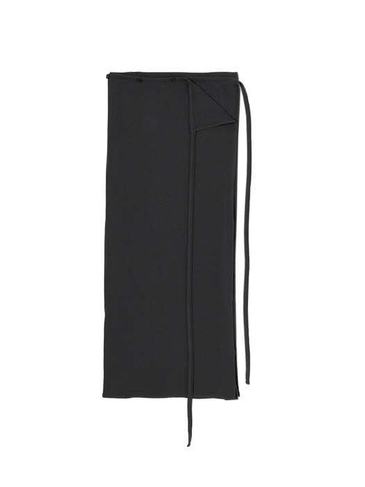 JERSEY LAYERED SKIRT IN CHARCOAL