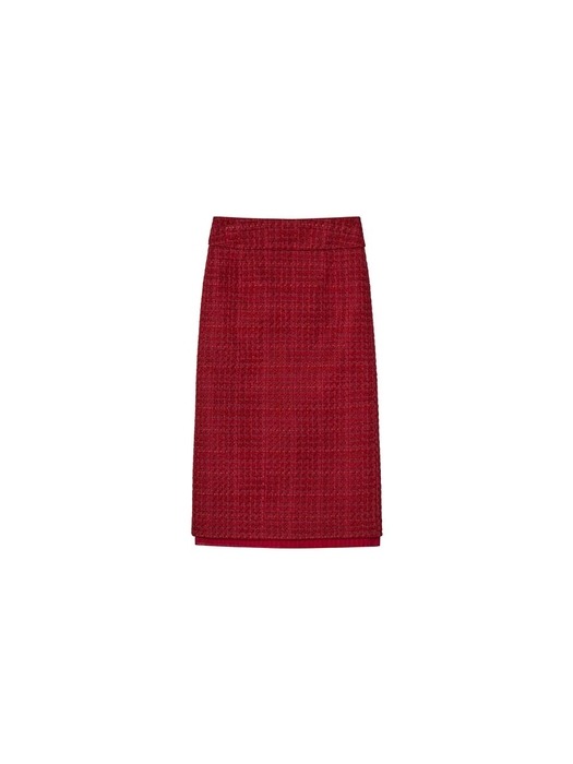 [윤희 PICK] Della Tweed H-Line Skirt VC239OSK010M