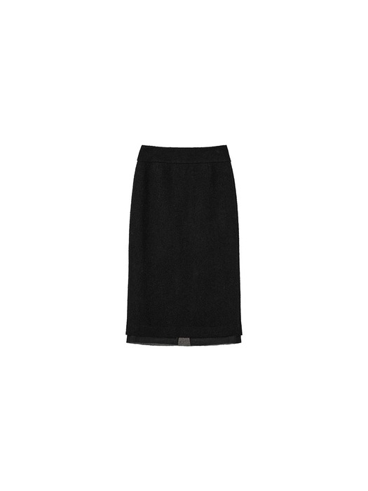 [윤희 PICK] Della Tweed H-Line Skirt VC239OSK010M