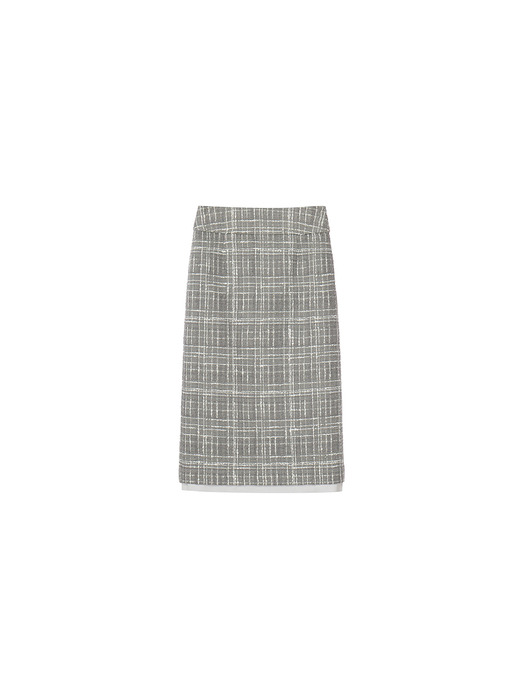 [윤희 PICK] Della Tweed H-Line Skirt VC239OSK010M