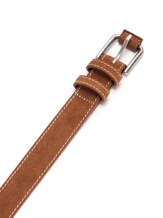 SUEDE LEATHER BELT IN CAMEL