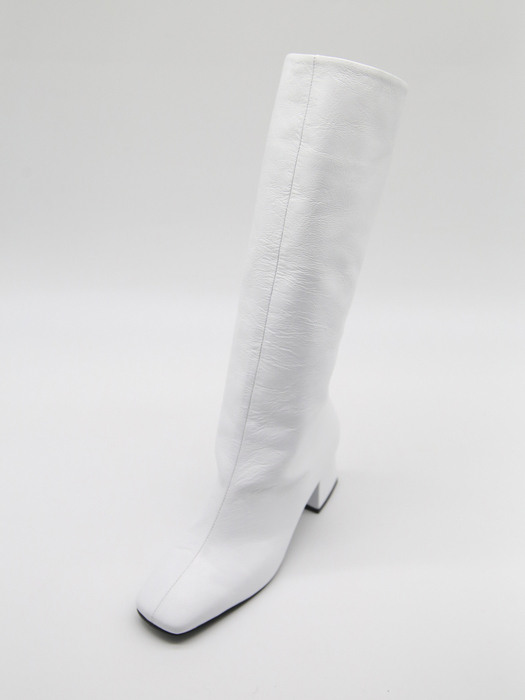 Fossey_Basic Goat Skin Long Boots_22BT53_White