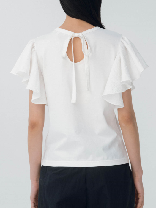 CO RUFFLE SLEEVE T-SHIRT_WHITE