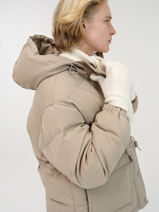 Pred puffer parka (Beige)