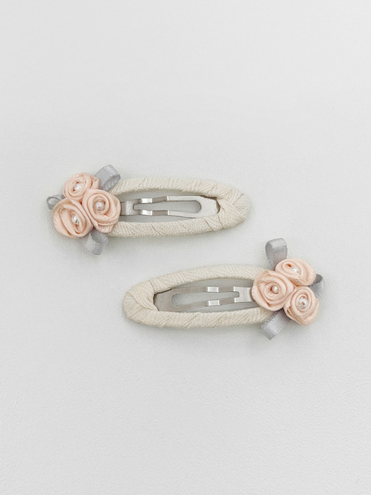 [2SET] ballerina rose hair pin