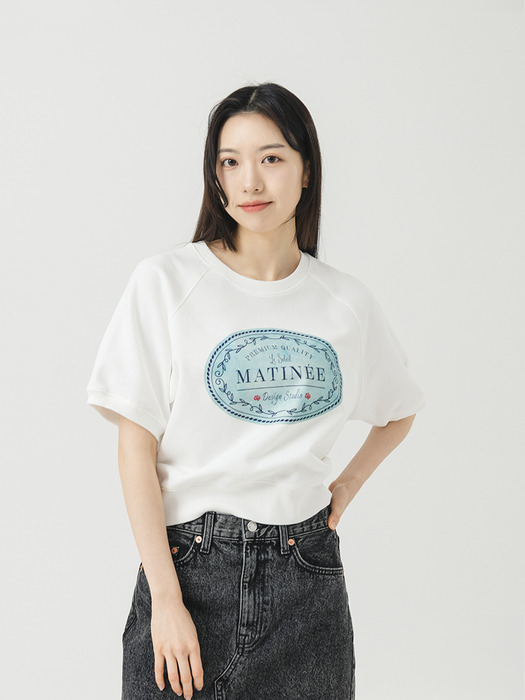 Matinee Vintage Label Half Sweat Shirt [OFF WHITE]