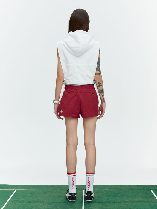 RUNNING TRACK NYLON SHORTS_RED