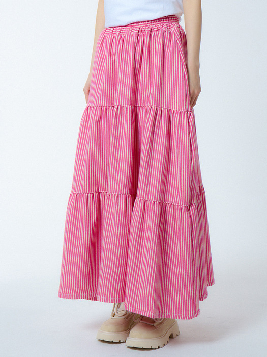 스트라이프 캉캉스커트 2컬러_STRIPE CANCAN SKIRT 2COLORS