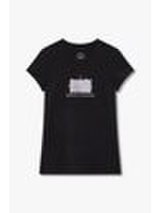 AX 여성 글리터 로고 크루넥 티셔츠-블랙(A424130022)