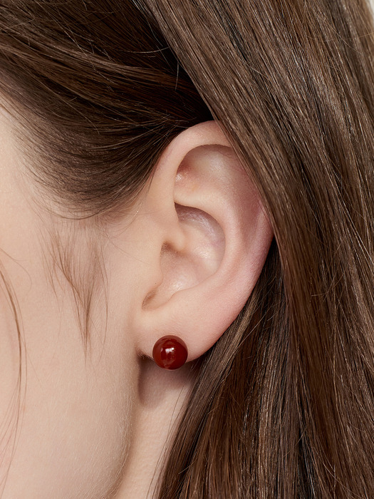 [sv925] red onyx earring