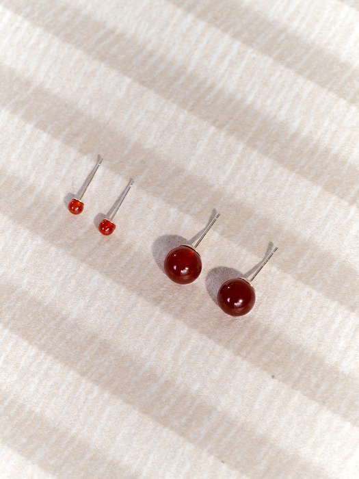 [sv925] red onyx earring