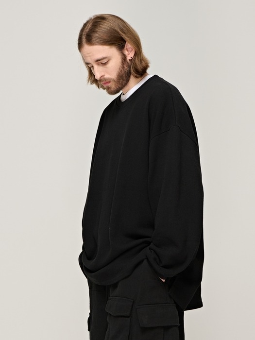 CB DOUBLE COTTON OVER LONG SLEEVE (BLACK)