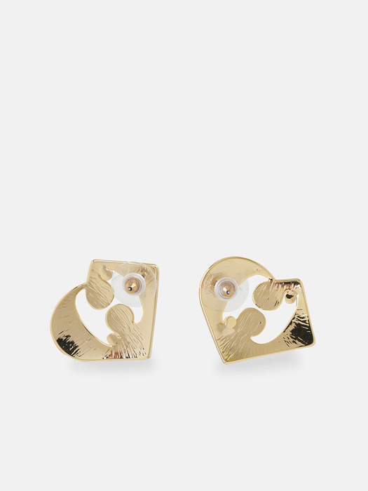 [Atelier] Cubic Emblem Gold Earing_LXEAM24830SVX