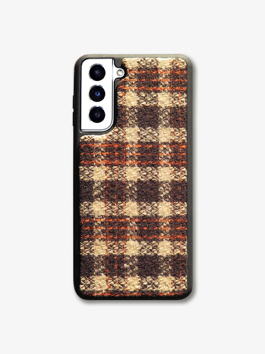 TEXTILE PHONE CASE [BROWN]