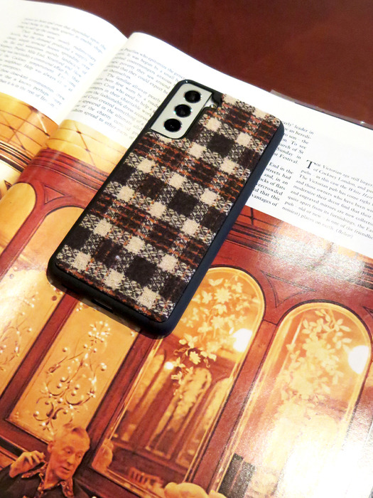 TEXTILE PHONE CASE [BROWN]